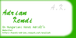 adrian kendi business card